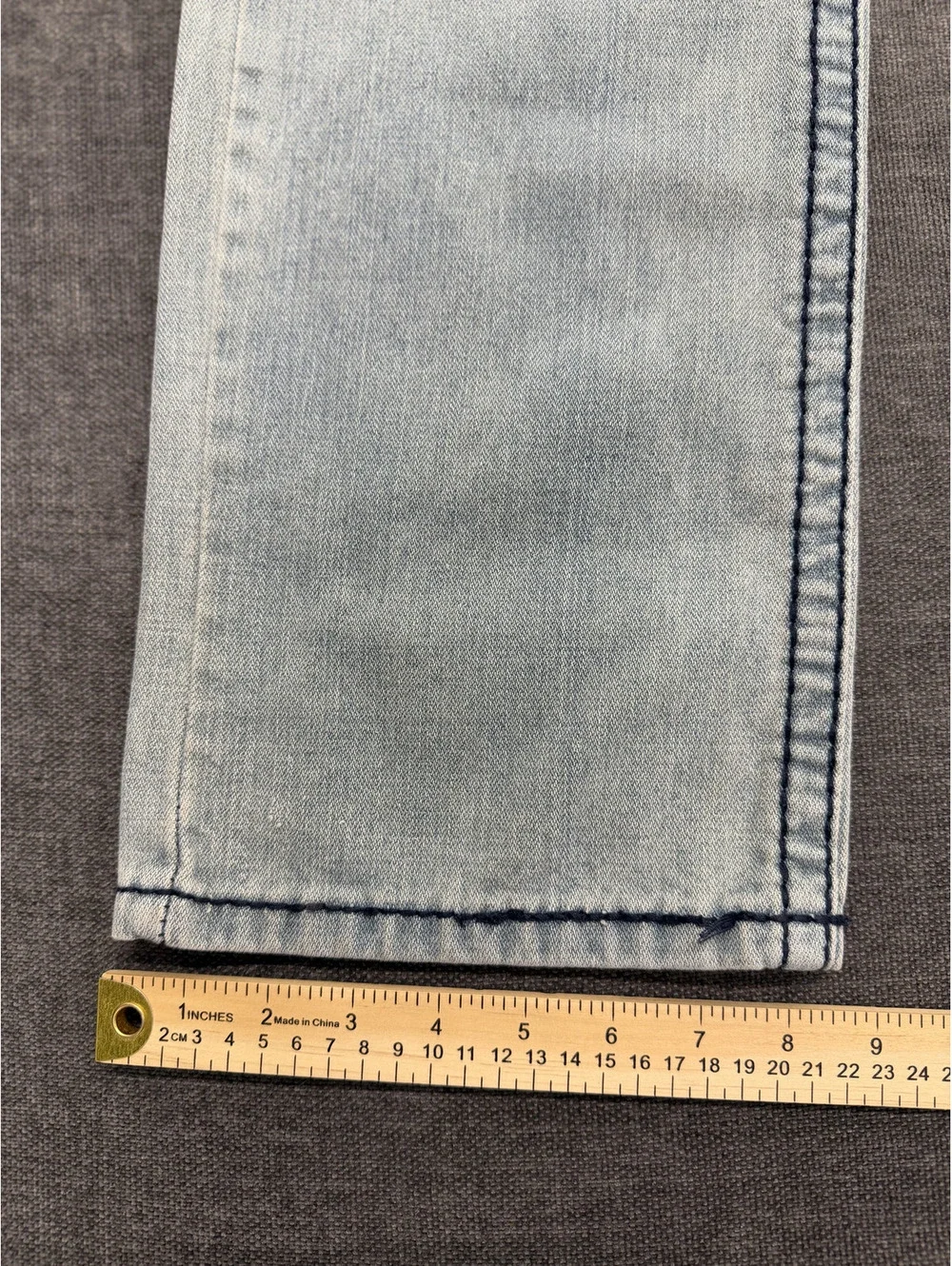 True Religion Light Wash Denim Jeans Size 32 Made in USA